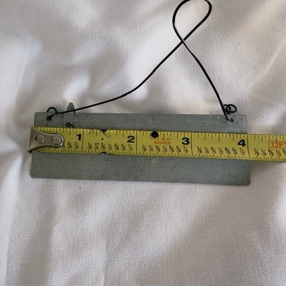 Holiday Ornaments Metal Star & Merry Christmas Sign Lot of 2 Country Farmhouse - Picture 6 of 8